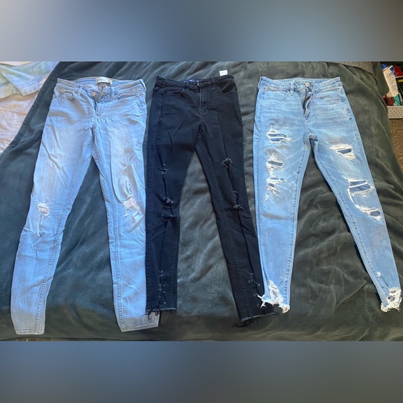 Abercrombie and fitch, hollister, and American eagle jeans - Picture 1 of 6